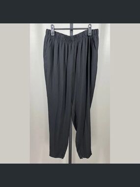 St John Pants Womens Medium black designer casual classic pull on